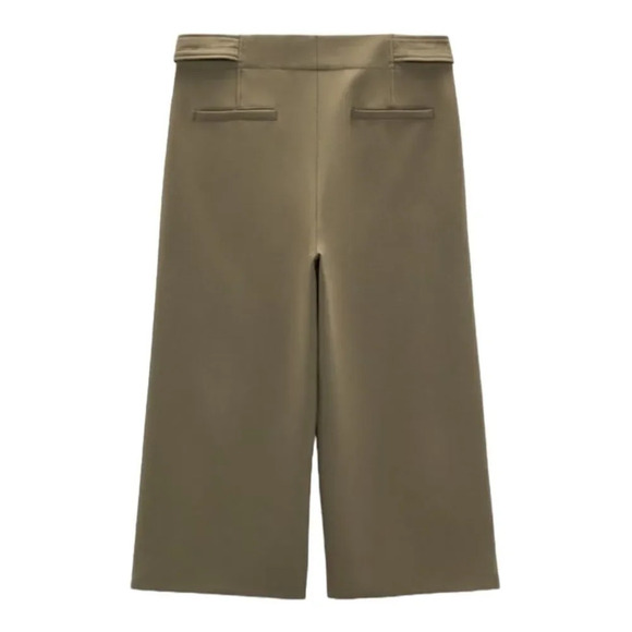 ZARA | Khaki | CULOTTES WITH BELT - Picture 3 of 11